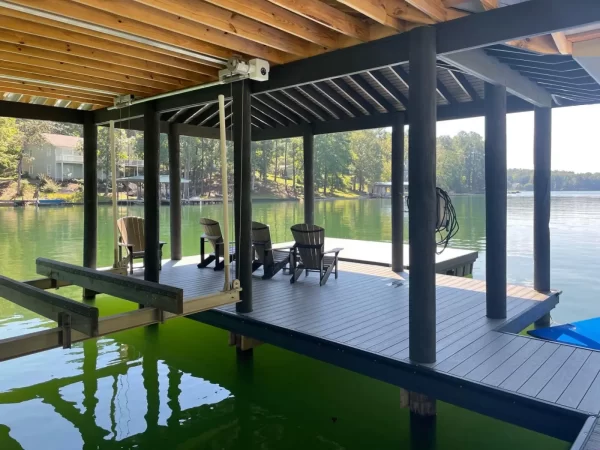 Boathouse and boat lift
