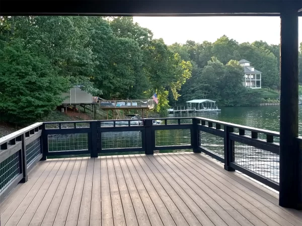 Second-story deck of a boathouse