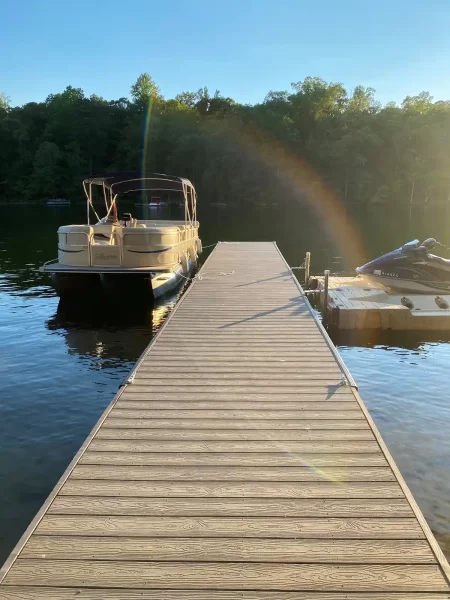 Dock with rainbow