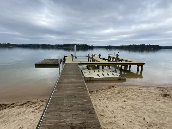 Dock on a cloudy day