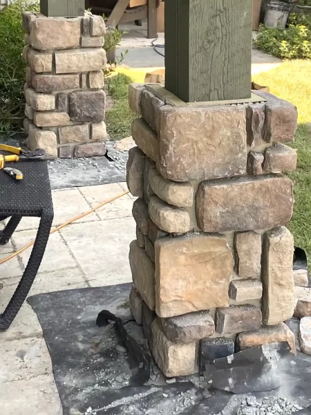 Stonework column detail